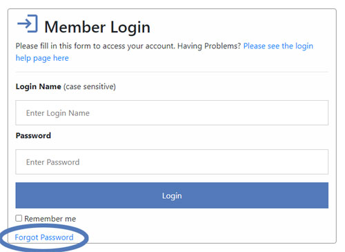 Click forgot password link
