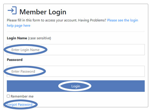 Click forgot password link