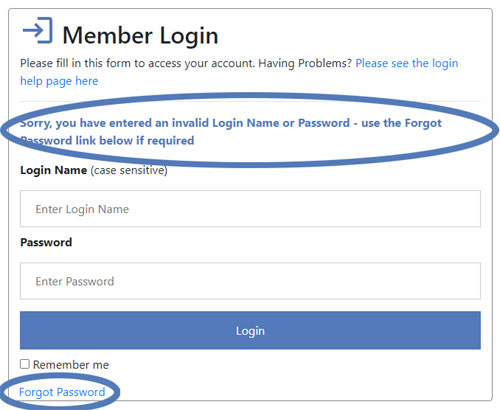 Wrong email or password